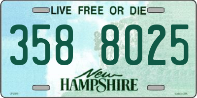 NH license plate 3588025