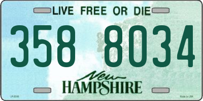 NH license plate 3588034