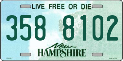 NH license plate 3588102