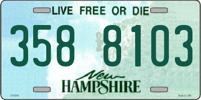NH license plate 3588103