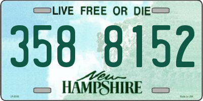 NH license plate 3588152