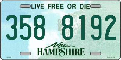 NH license plate 3588192