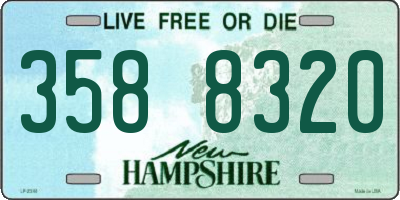 NH license plate 3588320