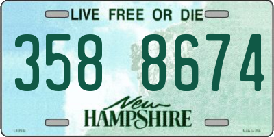 NH license plate 3588674