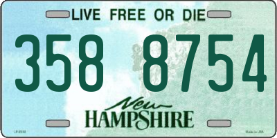 NH license plate 3588754