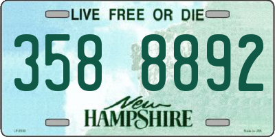 NH license plate 3588892