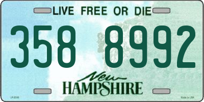 NH license plate 3588992