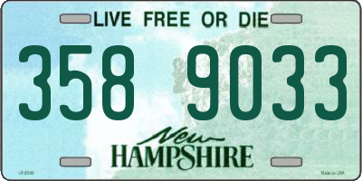 NH license plate 3589033