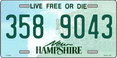 NH license plate 3589043