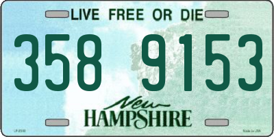 NH license plate 3589153