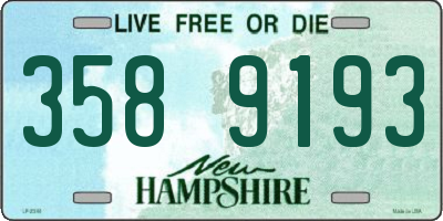 NH license plate 3589193