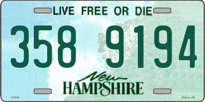 NH license plate 3589194