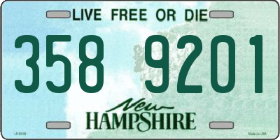 NH license plate 3589201