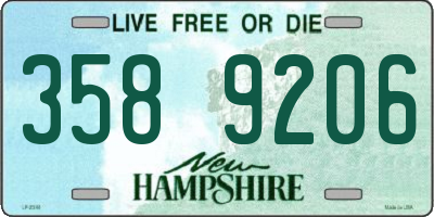 NH license plate 3589206
