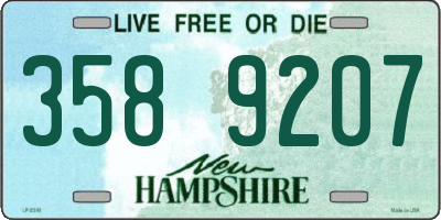 NH license plate 3589207