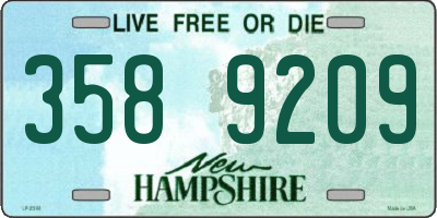 NH license plate 3589209