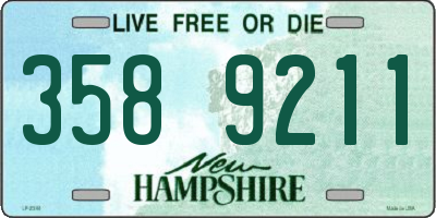 NH license plate 3589211