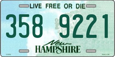 NH license plate 3589221