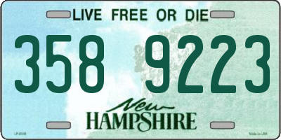 NH license plate 3589223