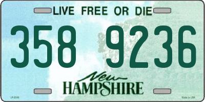 NH license plate 3589236