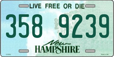 NH license plate 3589239