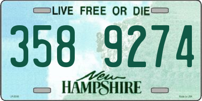 NH license plate 3589274