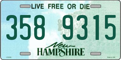 NH license plate 3589315