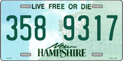 NH license plate 3589317