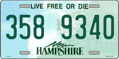 NH license plate 3589340