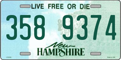 NH license plate 3589374