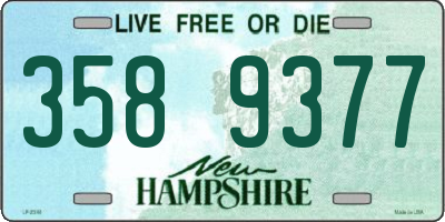 NH license plate 3589377
