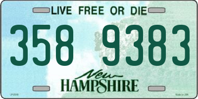NH license plate 3589383