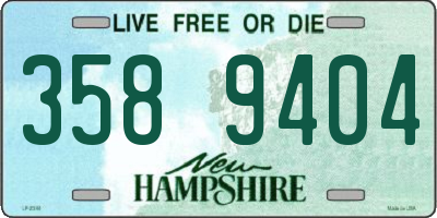 NH license plate 3589404