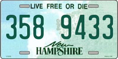 NH license plate 3589433