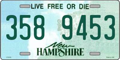 NH license plate 3589453