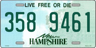 NH license plate 3589461