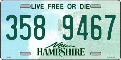 NH license plate 3589467