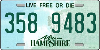 NH license plate 3589483