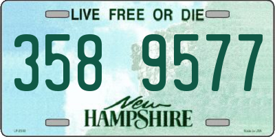 NH license plate 3589577