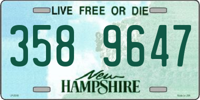 NH license plate 3589647