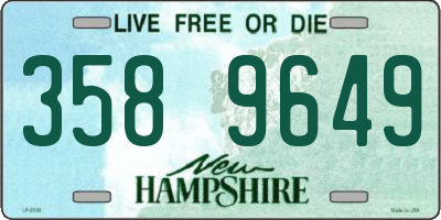 NH license plate 3589649