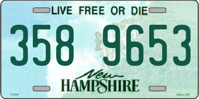 NH license plate 3589653
