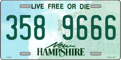 NH license plate 3589666