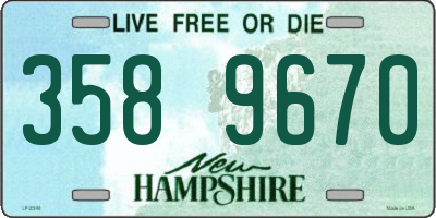 NH license plate 3589670