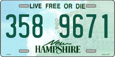 NH license plate 3589671