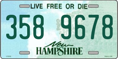 NH license plate 3589678