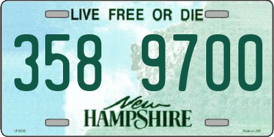 NH license plate 3589700