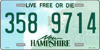 NH license plate 3589714