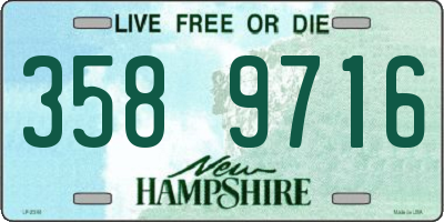 NH license plate 3589716