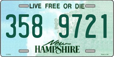 NH license plate 3589721